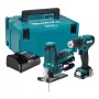 Conjunto combinado com bateria Makita CLX252SAJ 12V max CXT com aparafusadora DF333D, chave de impacto TD110D, 2x baterias 2,0Ah, carregador e mala Makpac