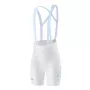 Calções de ciclismo com alças para mulher ROCKBROS YDDK017-1 TVI com almofada de gel 3D, Branco, Tamanho L