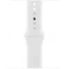 Apple Watch Series 8 GPS + Cellular 41mm caixa em aço inoxidável com bracelete Sport Band, prata/branco (MNJ53EL/A)
