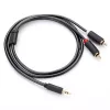 Cabo de áudio Ugreen 2x RCA para 3,5 mm 1,5 m Preto