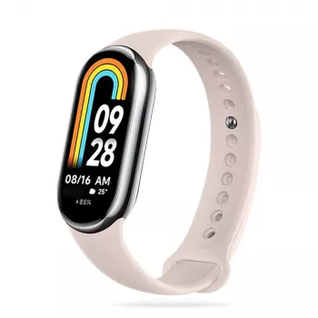 TECH-PROTECT ICONBAND Bracelete de silicone de substituição para Xiaomi Smart Band 8 / 8 NFC, Bege
