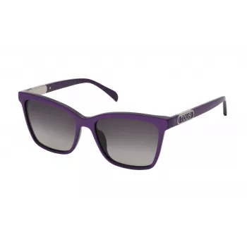 Óculos de sol de mulher TOUS STOC20-560915 – Armação em acetato preta, lentes cinzentas, 56/17/140 mm