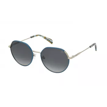 Óculos de sol de mulher TOUS borboleta STO454550492 - Armação em acetato Havana castanha com lentes castanhas degradê, proteção UV400, 55/19/135 mm