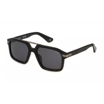 Óculos de sol retangulares de homem Police SPLP28-560700 com lentes cinzentas em policarbonato