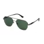 Óculos de sol de homem POLICE SPLP30-590627 com design retangular - Armação preta, lentes cinzentas, proteção UV400