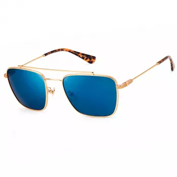 Óculos de sol de homem Police SPLN3856300B, retangulares, armação preta, lentes cinzentas, 56 mm