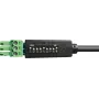 Cabo de controlo série RS-232 PureLink PureTools, Phoenix 3 pinos para ficha DB9, 1m, pinagem comutável, preto