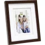 Moldura de madeira Deknudt S65KQ1 15x20 castanha com passe-partout duplo