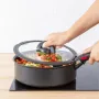 Tampa em vidro temperado TEFAL Ingenio 16 cm com botão dobrável L9846153