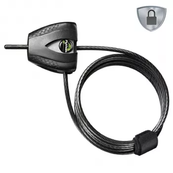 Cadeado de cabo ajustável Master Lock Python 8417EURDPRO – 1,8 m aço entrançado, preto, 2 chaves