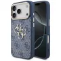 Capa Guess 4G Classic Logo para Apple iPhone 18 Pro / 17 Pro, azul com detalhes dourados