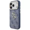 Capa Guess 4G Classic Logo para Apple iPhone 18 Pro / 17 Pro, azul com detalhes dourados