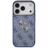 Capa Guess 4G Classic Logo para Apple iPhone 18 Pro / 17 Pro, azul com detalhes dourados