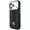 Capa MagSafe Guess 4G Stripe Round and Classic Logos para iPhone 18 Pro Max / 17 Pro Max - preto