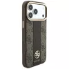 Capa MagSafe Guess 4G Stripe Round and Classic Logos para iPhone 18 Pro / 17 Pro - castanho