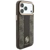 Capa MagSafe Guess 4G Stripe Round & Classic Logos para iPhone 18 Pro Max / 17 Pro Max - castanho