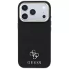 Capa MagSafe Guess Saffiano Small 4G & Classic Logo para Apple iPhone 17 Pro Max / 18 Pro Max - preto