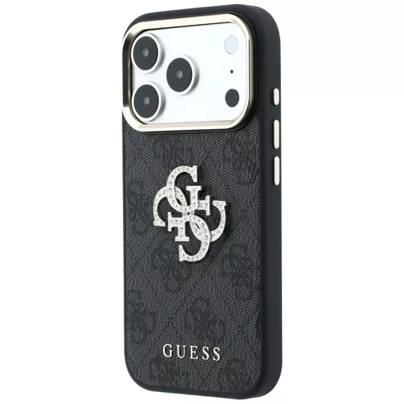 Capa Guess 4G & Big Strass Logo para iPhone 17 Pro Max / 18 Pro Max - preto