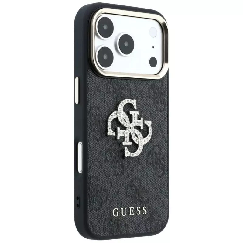 Capa Guess 4G & Big Strass Logo para iPhone 17 Pro Max / 18 Pro Max - preto