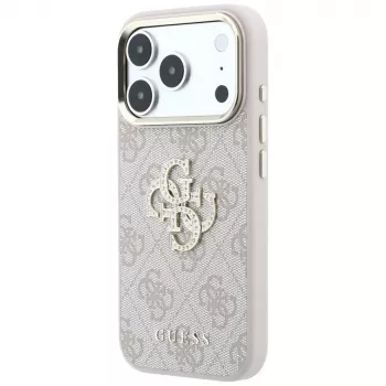 Capa Guess 4G Big Strass Logo para iPhone 17 Pro / 18 Pro - rosa