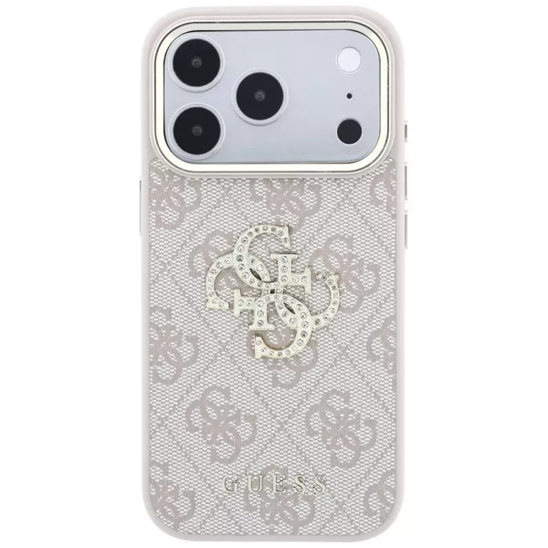 Capa Guess 4G Big Strass Logo para iPhone 17 Pro / 18 Pro - rosa