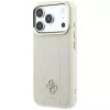Capa MagSafe Guess Stripe Peony 4G Logo para Apple iPhone 18 Pro / 17 Pro – bege