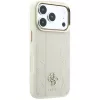 Capa MagSafe Guess Stripe Peony 4G Logo para iPhone 18 Pro Max / 17 Pro Max - bege