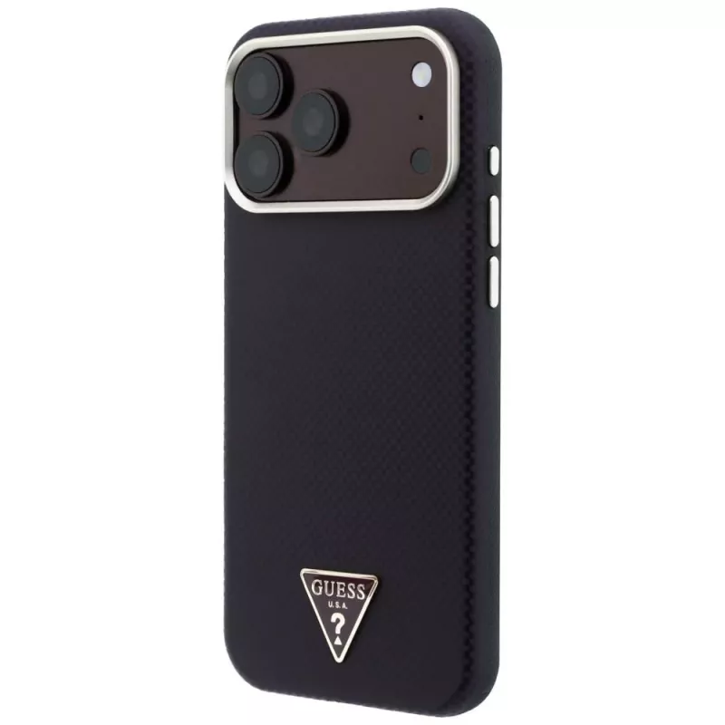 Capa MagSafe Guess Kevlar Triangle Logo para iPhone 17 Pro / 18 Pro - bordô