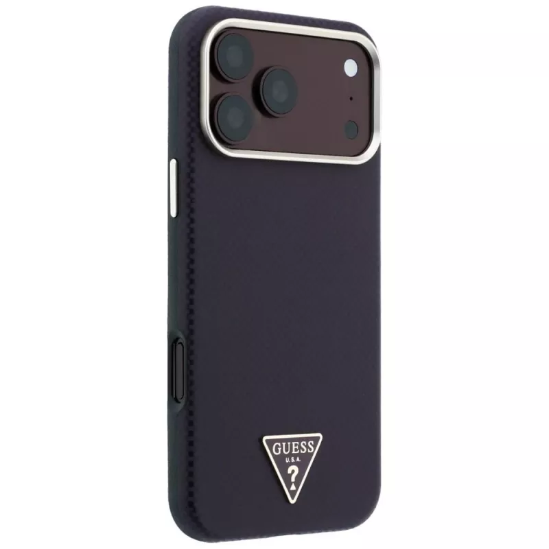 Capa MagSafe Guess Kevlar Triangle Logo para iPhone 17 Pro / 18 Pro - bordô