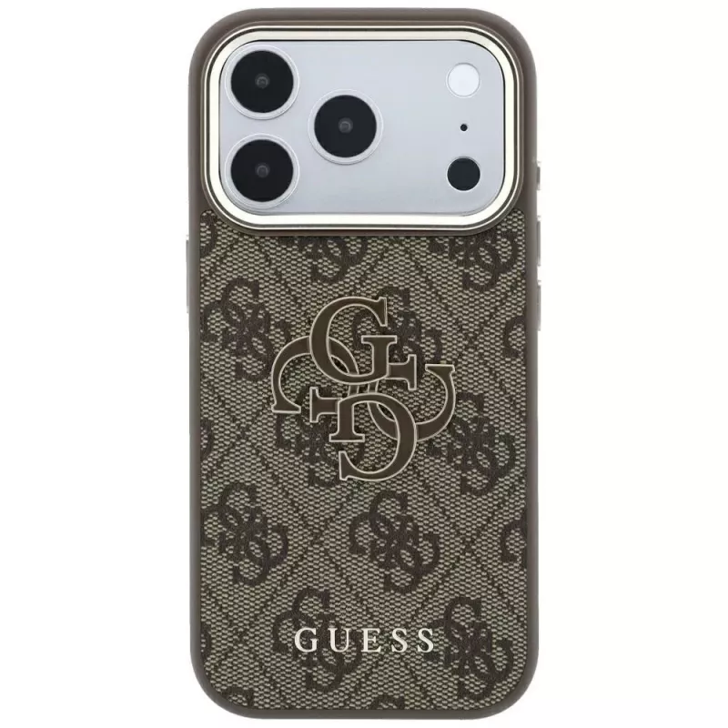 Capa Guess 4G & Big Resin Logo para iPhone 17 Pro Max / 18 Pro Max - castanho