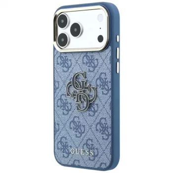 Capa Guess 4G & Big Resin Logo para iPhone 17 Pro / 18 Pro - azul-claro