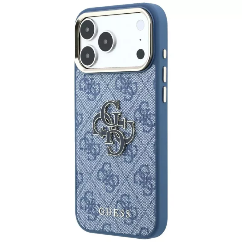 Capa Guess 4G & Big Resin Logo para iPhone 17 Pro / 18 Pro - azul-claro