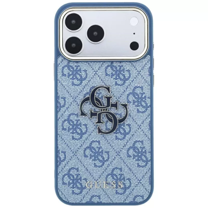 Capa Guess 4G & Big Resin Logo para iPhone 17 Pro / 18 Pro - azul-claro