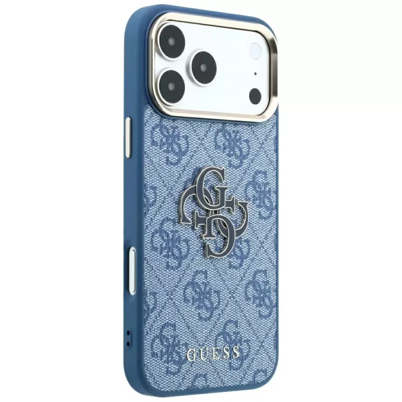 Capa Guess 4G & Big Resin Logo para iPhone 17 Pro / 18 Pro - azul-claro