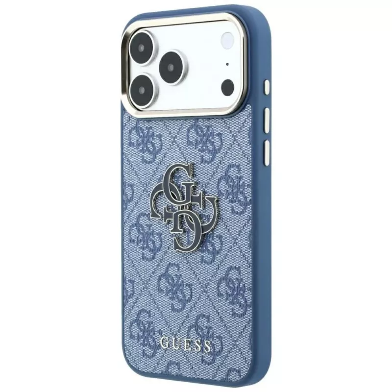 Capa GUESS 4G & Big Resin Logo para iPhone 17 Pro Max / 18 Pro Max - azul-claro