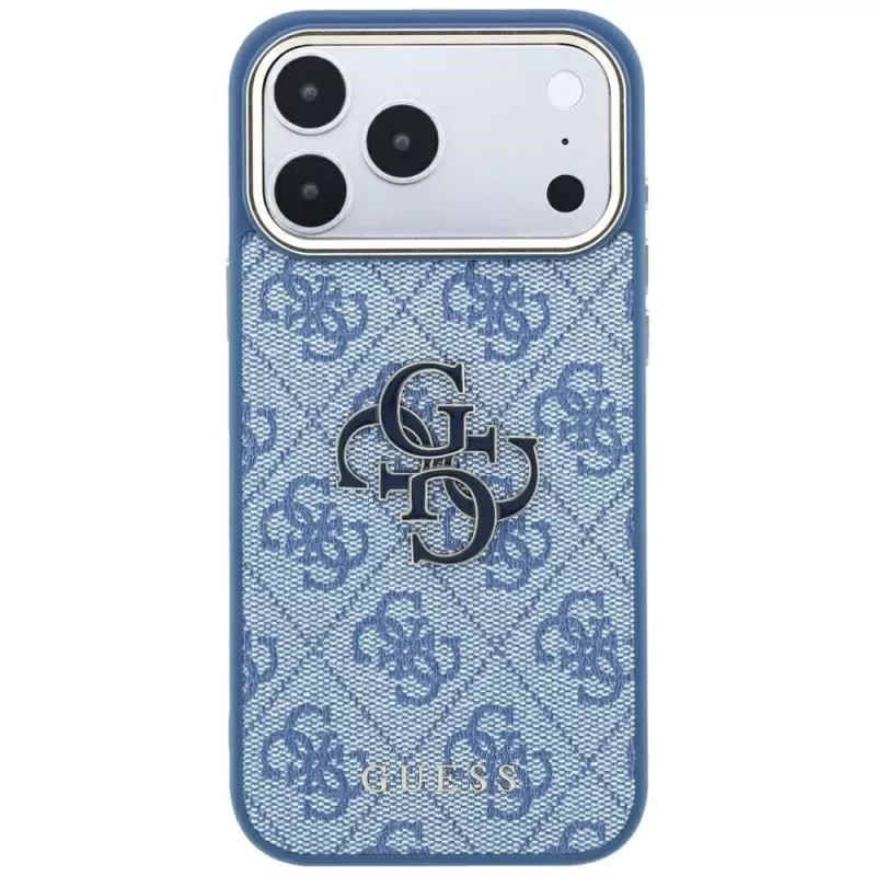 Capa GUESS 4G & Big Resin Logo para iPhone 17 Pro Max / 18 Pro Max - azul-claro