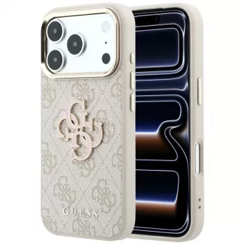 Capa Guess 4G & Big Resin Logo para iPhone 17 Pro Max / 18 Pro Max - rosa