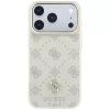 Capa MagSafe Guess Peony 4G Small Logo para iPhone 18 Pro / 17 Pro - bege