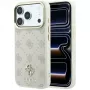Capa MagSafe Guess Peony 4G Small Logo para Apple iPhone 17 Pro Max / 16 Pro Max – bege
