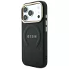 Capa MagSafe Guess Saffiano Peony & Ring para iPhone 18 Pro Max / 17 Pro Max - preto