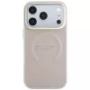 Capa MagSafe Guess Saffiano Peony & Ring para iPhone 18 Pro / 17 Pro - rosa