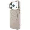 Capa MagSafe GUESS Saffiano Peony & Ring para iPhone 18 Pro Max / 17 Pro Max - rosa