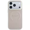 Capa MagSafe GUESS Saffiano Peony & Ring para iPhone 18 Pro Max / 17 Pro Max - rosa