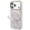 Capa Guess Ring Stand 360 4G Classic Logo MagSafe para iPhone 18 Pro Max / 17 Pro Max - rosa