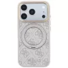 Capa Guess Ring Stand 360 4G Classic Logo MagSafe para iPhone 18 Pro Max / 17 Pro Max - rosa