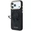 Capa Guess Ring Stand 360 4G Classic Logo MagSafe para iPhone 18 Pro / 17 Pro, preto