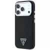 Capa Guess Grained Triangle Logo MagSafe para iPhone 17 Pro / 18 Pro - preto