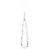 Capa GUESS IML Flowers Allover Electroplated com fita de pérolas MagSafe para iPhone 18 Pro Max / 17 Pro Max branco
