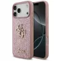 Capa GUESS Fixed Glitter Big 4G para iPhone 18 Pro Max / 17 Pro Max - rosa