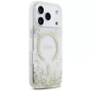 Capa Guess Resin Bottom Glitter MagSafe para iPhone 18 Pro / 17 Pro, dourado